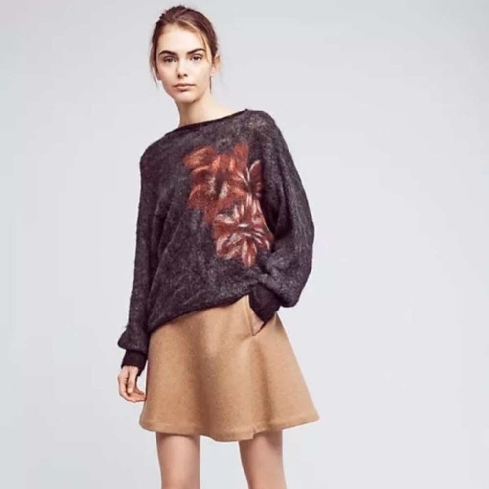 Anthropologie Troubadour Felted Floral Sweater - Picture 2 of 8
